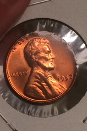 1957-Wheat-Cent-Philadelphia-Gold-Paper-Toned-Reverse-BU