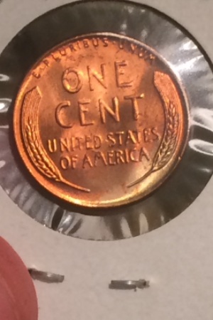 1957-Wheat-Cent-Philadelphia-Gold-Paper-Toned-Reverse-BU
