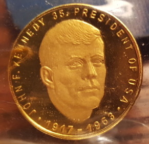 Kennedy-Gold-Commemorative-Coin,-American-Or-German?