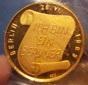 Kennedy-Gold-Commemorative-Coin,-American-Or-German?