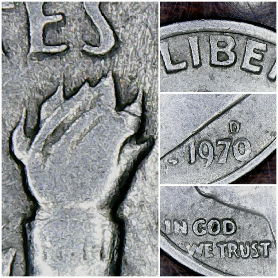 1970-D-Business-Strike-Dime-W/-Proof-Reverse