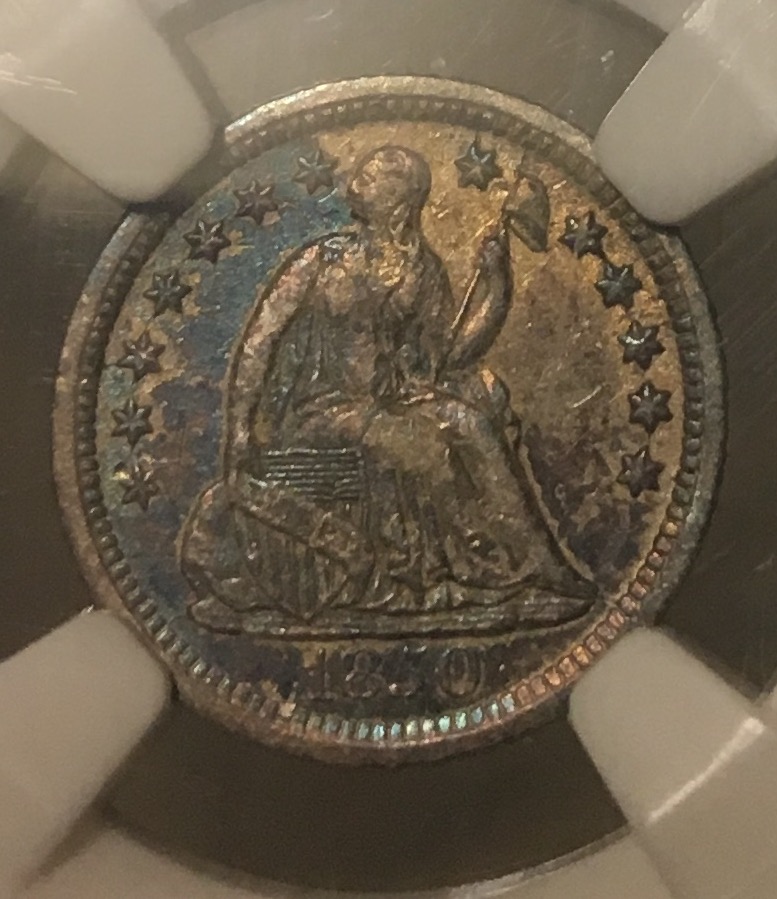 Scarce-Seated-Half-Dime-Collector's-Club