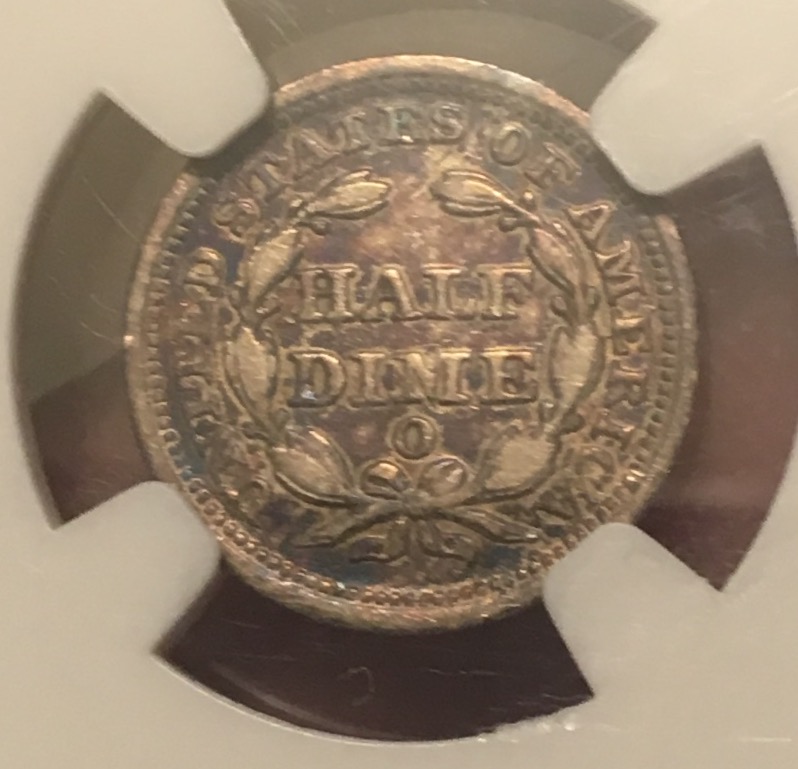 Scarce-Seated-Half-Dime-Collector's-Club