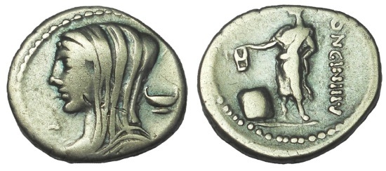 Roman-Republic-L.-Cassius-Longinus,-Denarius