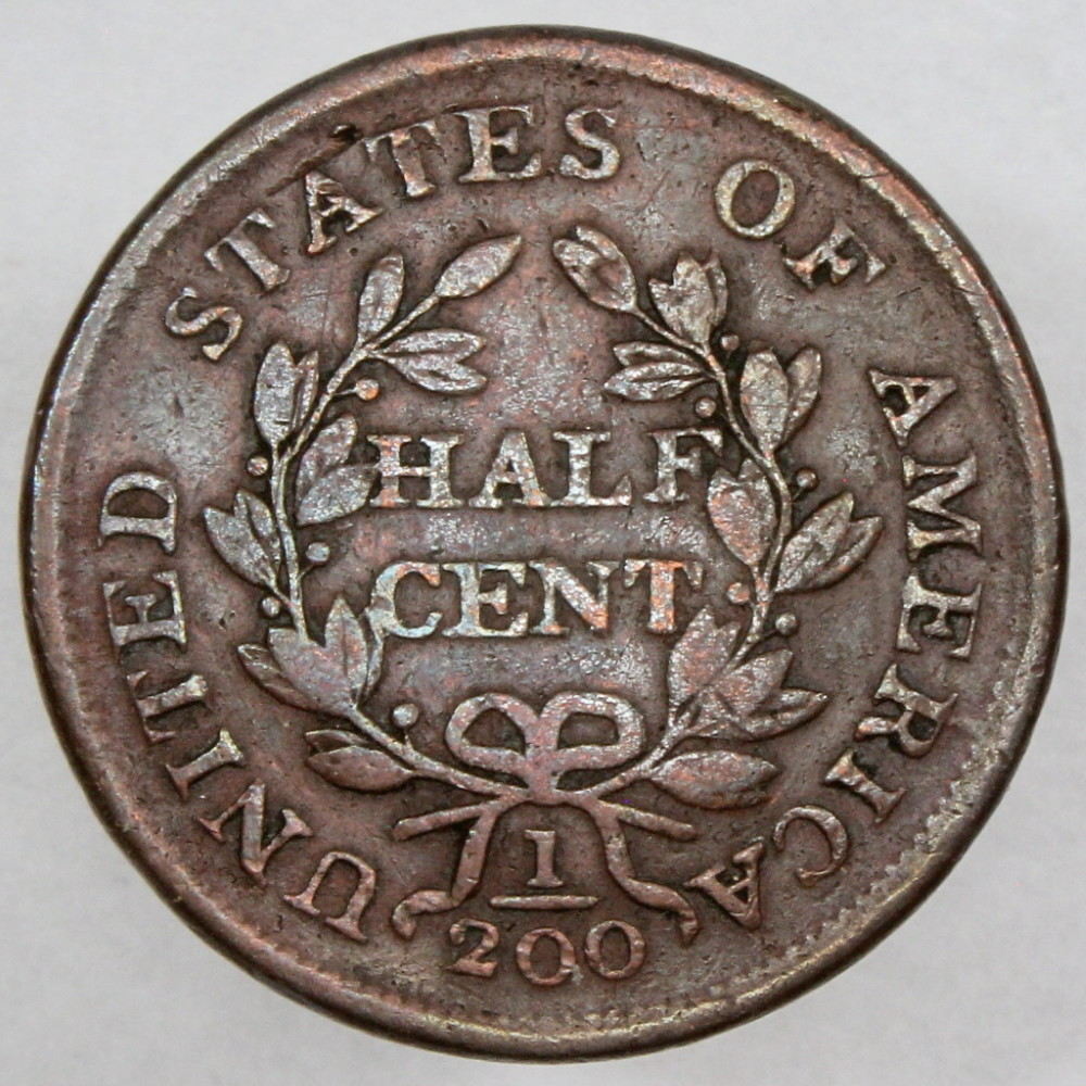 1804-Draped-Bust-1/2-Cent-Crosslet-4-Stems-Grade-Please
