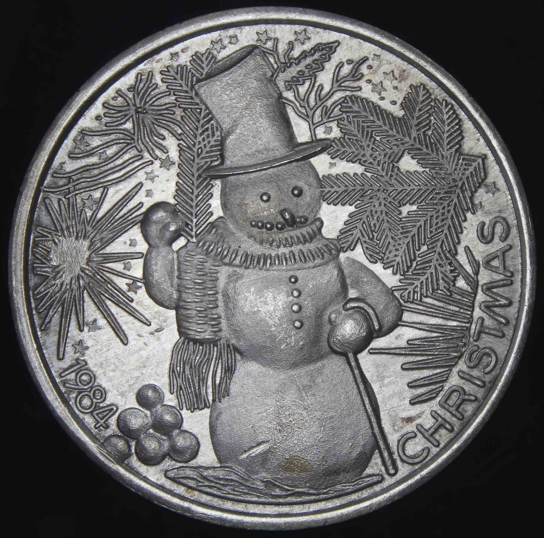 Post-A-Christmas-Or-Holiday-Themed-Coin,-Medal-Or-Token.