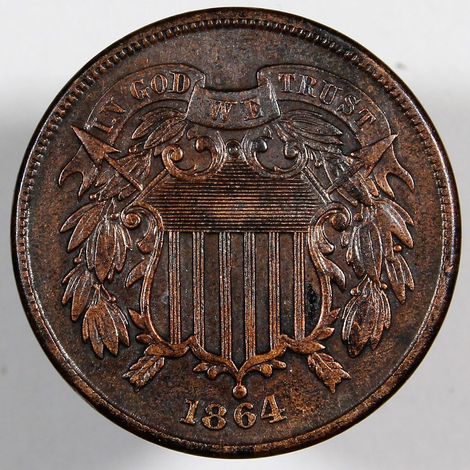 1864-2-Cent-For-Grading