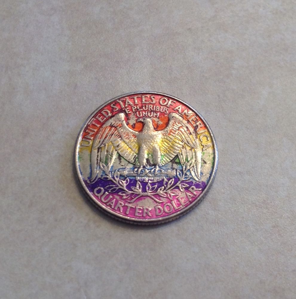 Full-Rainbow-Toned-1995-Washington-Quarter