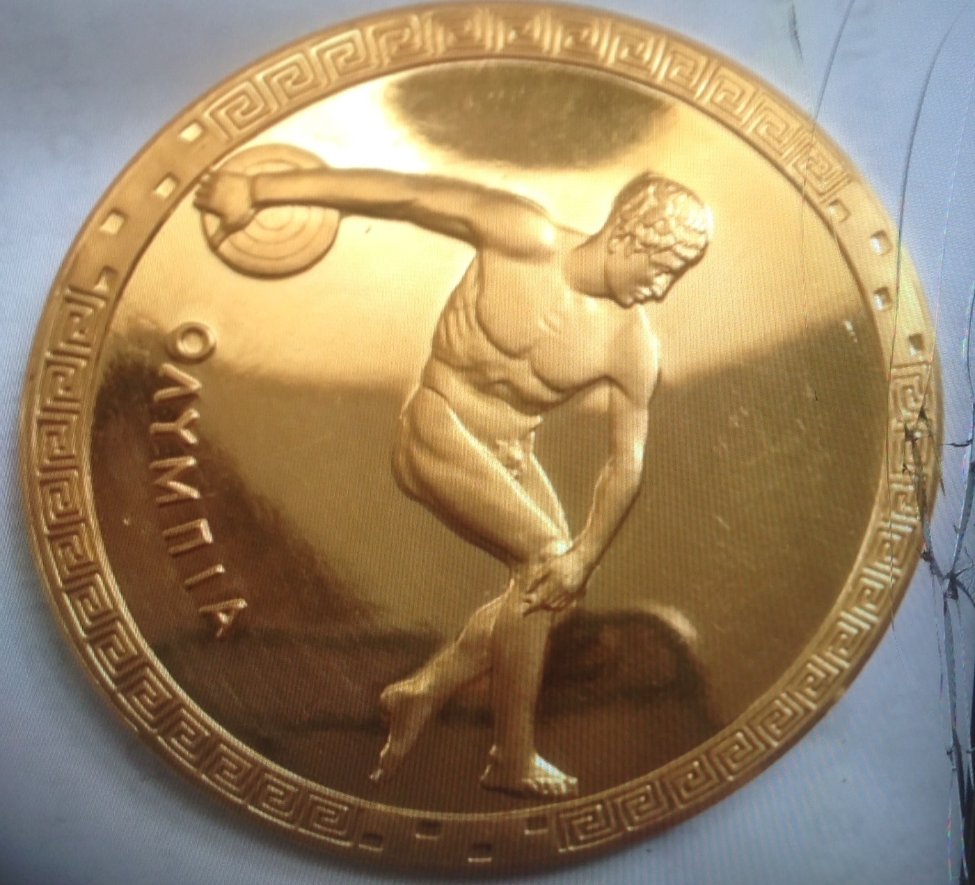 1968-Mexico-Gold-Olympic-Coin-Of-A-Discus-Thrower
