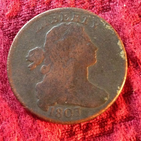 1803-Large-Cent---Cleaned?-Franklin-Half---Full-Bell-Lines?