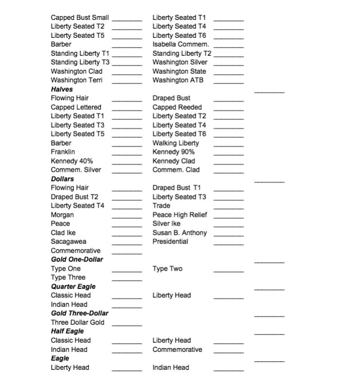 My-List-Of-US-Coins-For-The-Type-Set