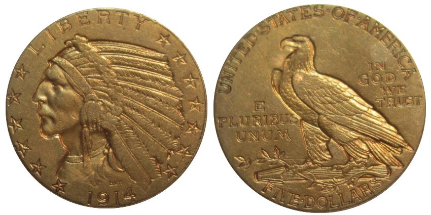 1914-$5-Indian