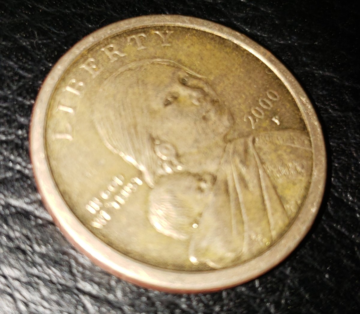 2000-P-Sacagawea-Different-Patina/Experimental-Finish/Copper-Brown-Satin