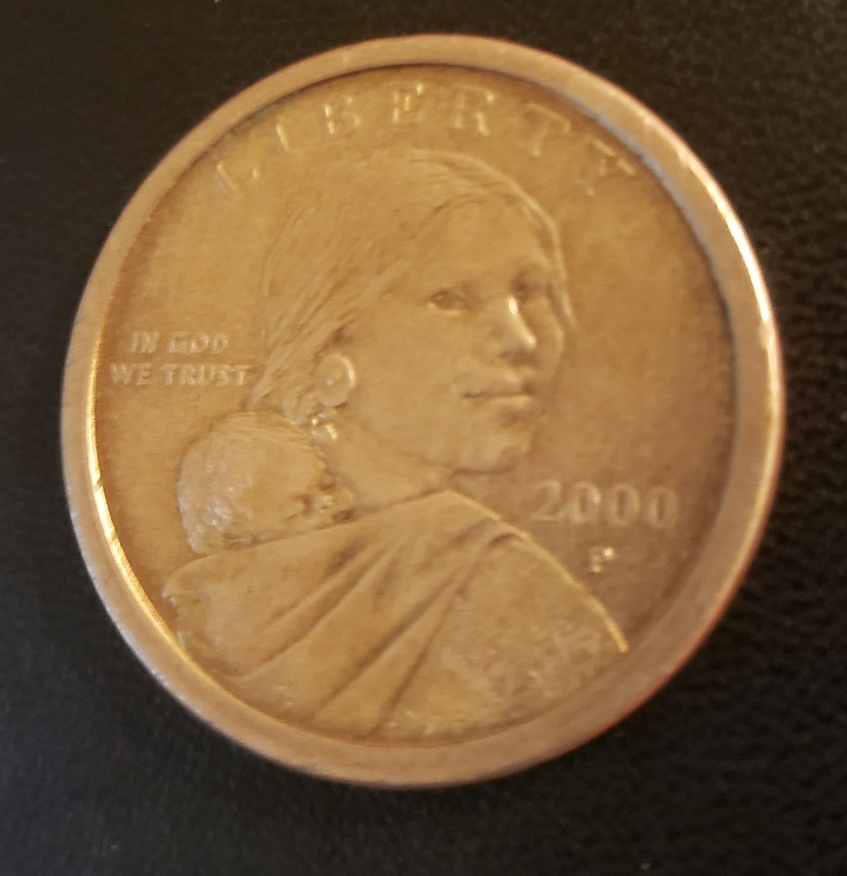 2000-P-Sacagawea-Different-Patina/Experimental-Finish/Copper-Brown-Satin