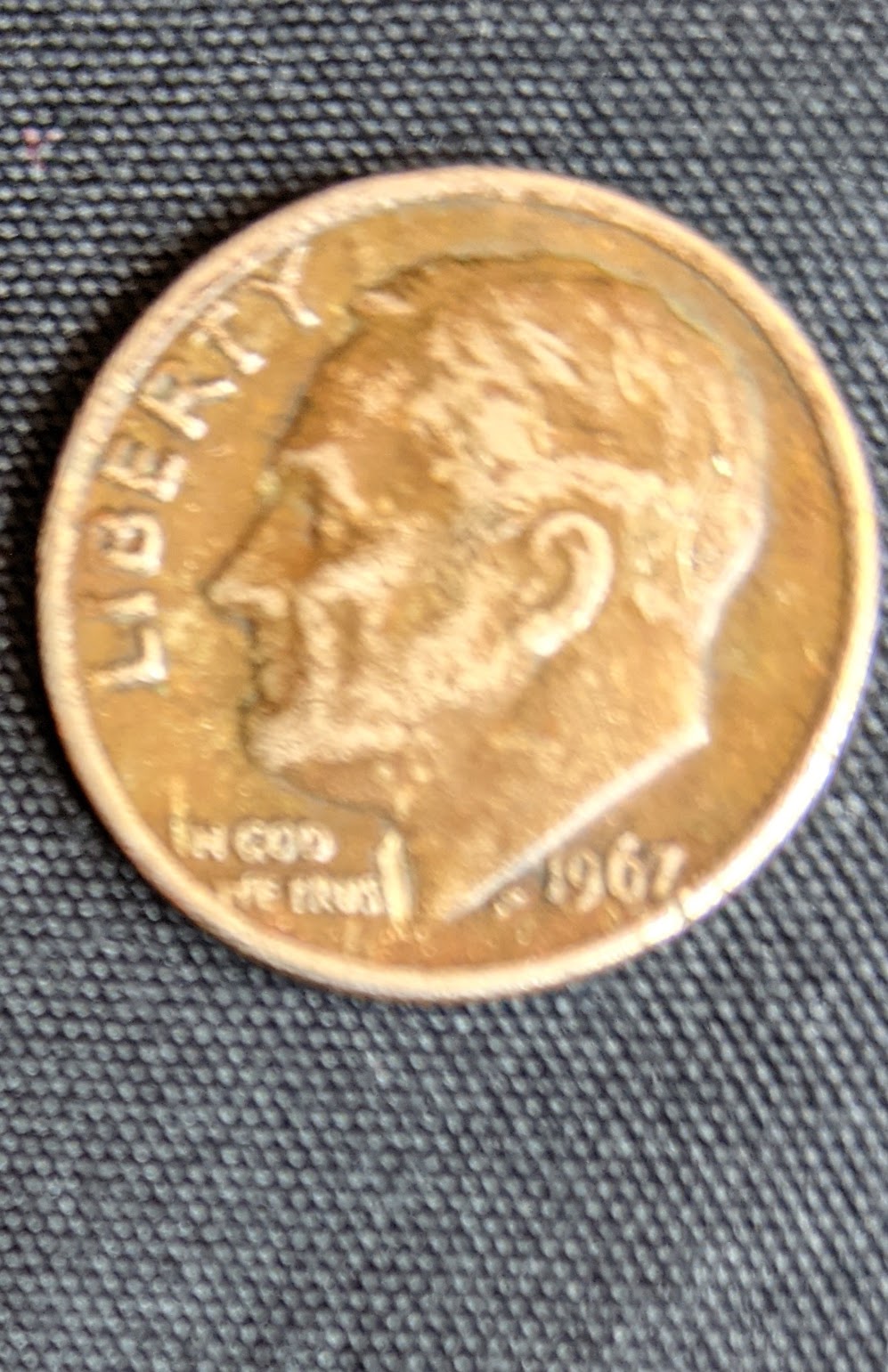 1967-Dime,-Is-This-Damaged-Or-A-Mint-Error?