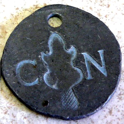 Token-With-Beaver-/-Intials-C-N-And-13-Stars-With-#73