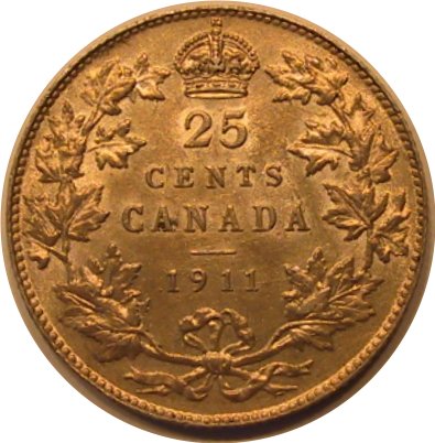 1911---25--Cent---AU-50-----58-?