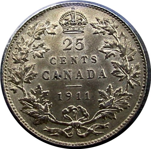 1911---25--Cent---AU-50-----58-?
