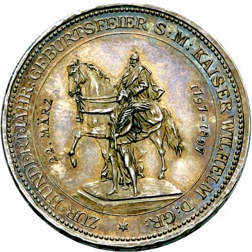 Kaiser-Wilhelm-1-Silver-Centenary-Medal---Mintage-Number-??