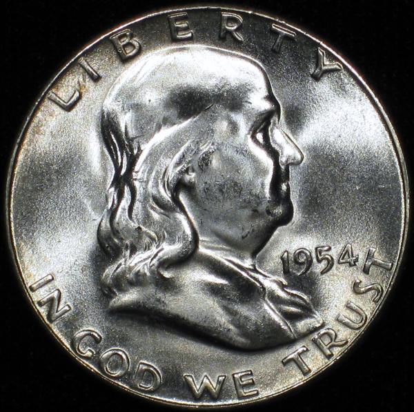 1954-S-Franklin-Half-Dollar