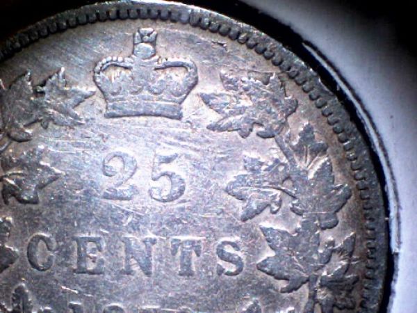 1872---25c-A/V,-Or-Bar-V-In-Victoria