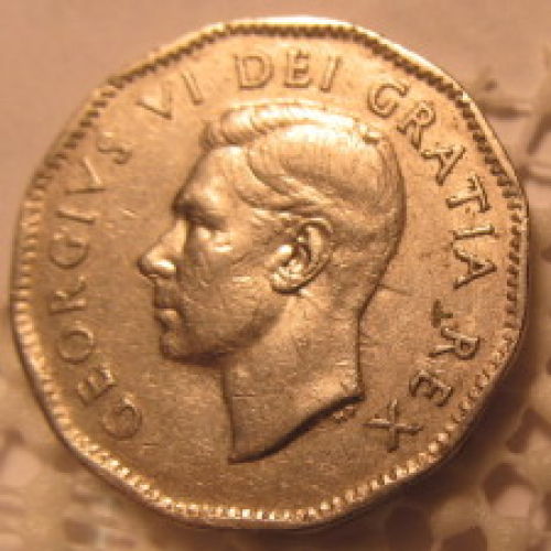 1950-5-Cents--Obv.-Die-Clash.