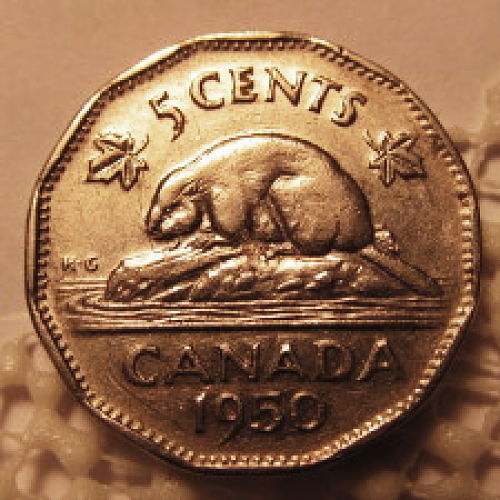 1950-5-Cents--Obv.-Die-Clash.