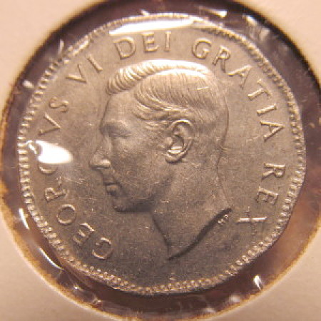 1950-5-Cents--Obv.-Die-Clash.