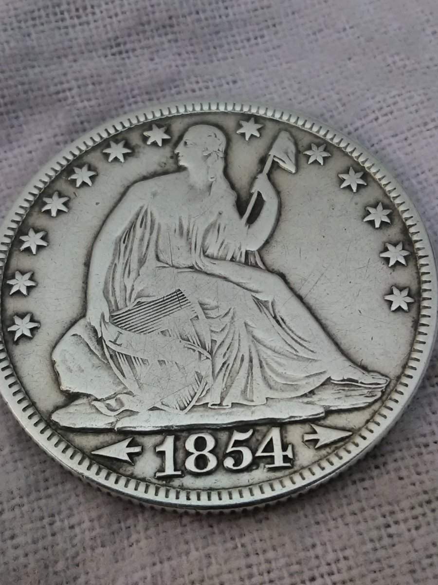 1854-Half-Dollar-O-.-Unsure-Of-The-Grade-/-Value