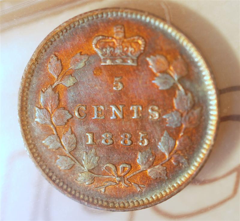1885-5-Cent-Coin-....--With-The-5-Over-5-Date