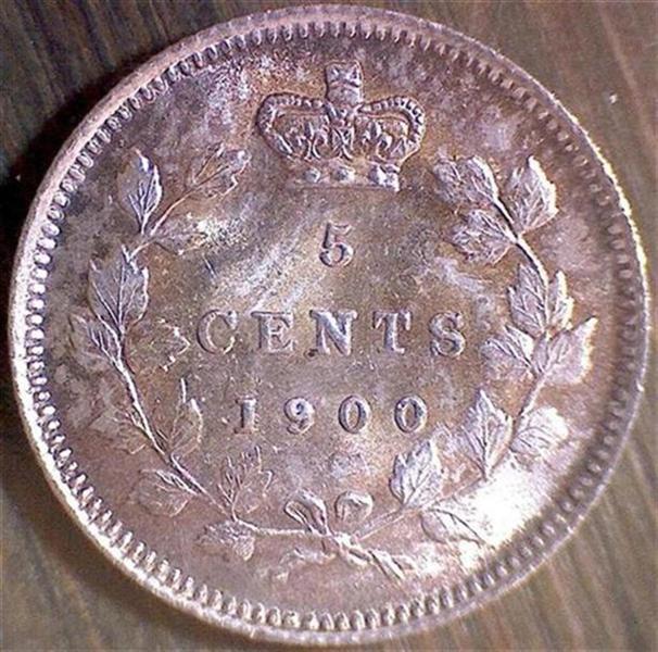 1900-5-Cent-Coins-...wide-And-Narrow-0's...