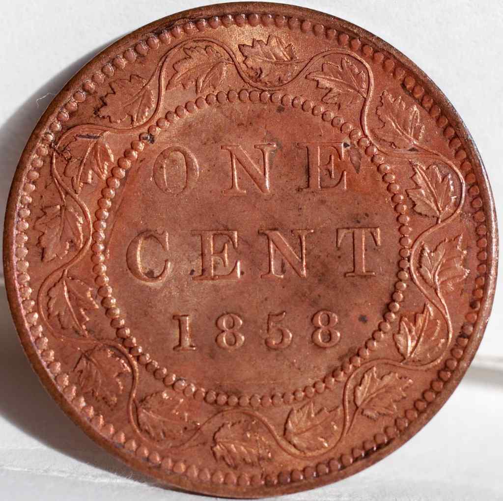 1858--Canada-Large-Cent-And-Its's-Varieties