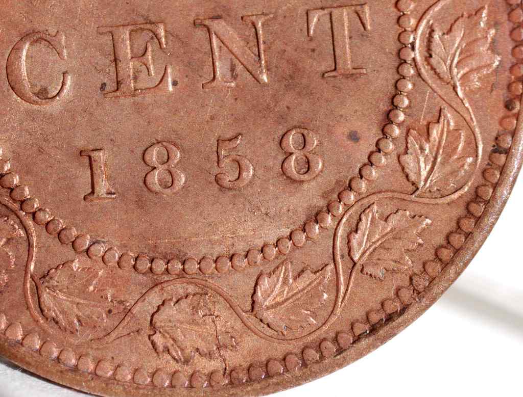 1858--Canada-Large-Cent-And-Its's-Varieties