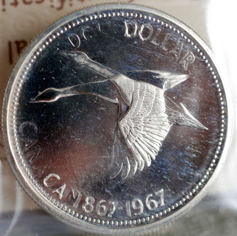 Canada-1967-Diving-Goose--Double-Struck-Question