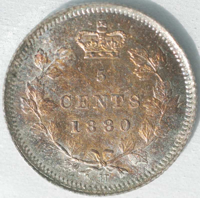 1880-5-Cent-Silvers..2-Very-Different-Varieties