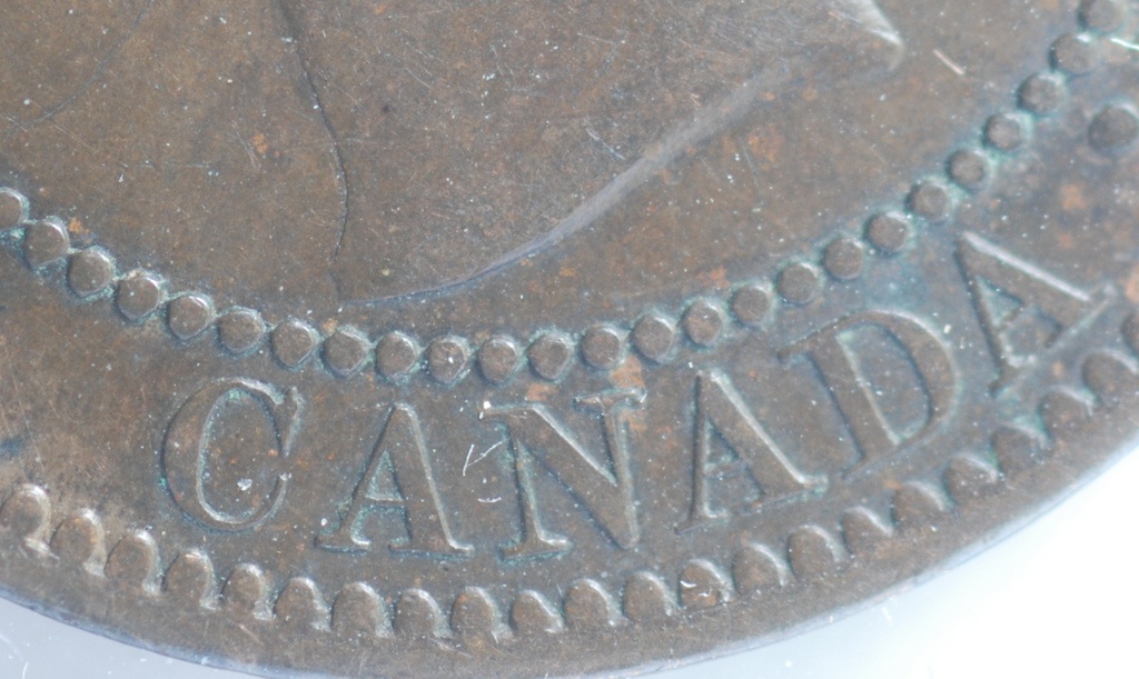 1859-Cent-With-A-Pefectly-Round-OBV-Die-Chip..
