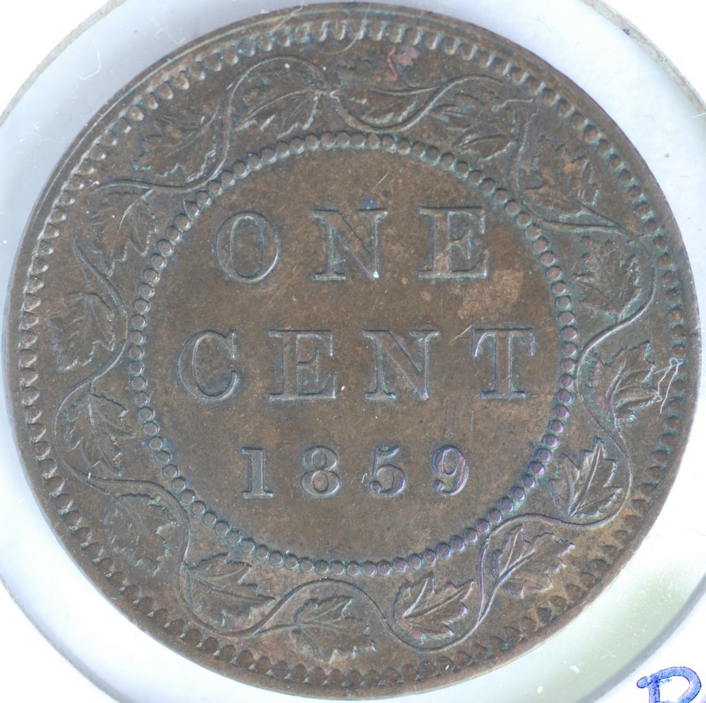 1859-Cent-With-A-Pefectly-Round-OBV-Die-Chip..