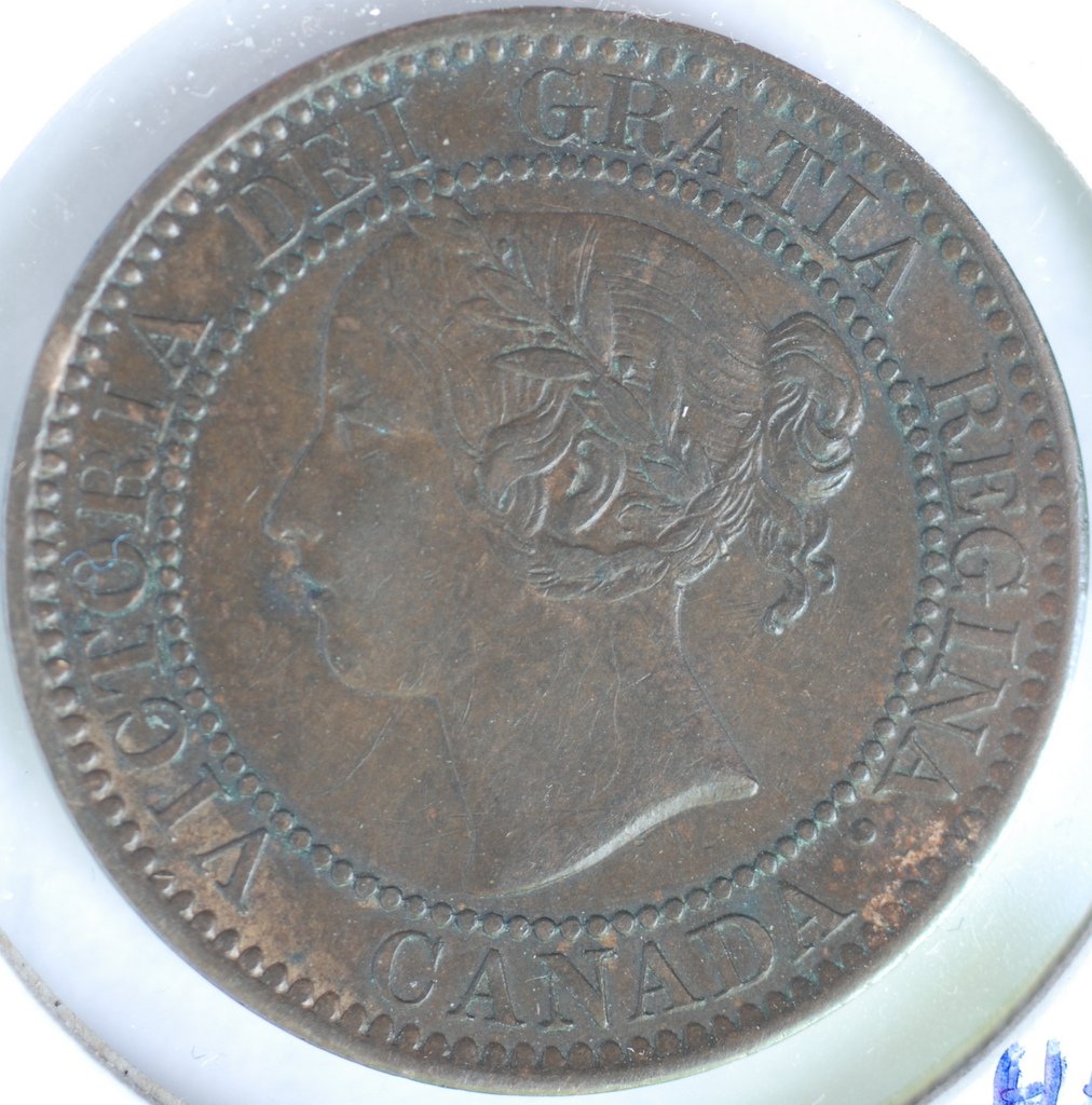 1859-Cent-With-A-Pefectly-Round-OBV-Die-Chip..