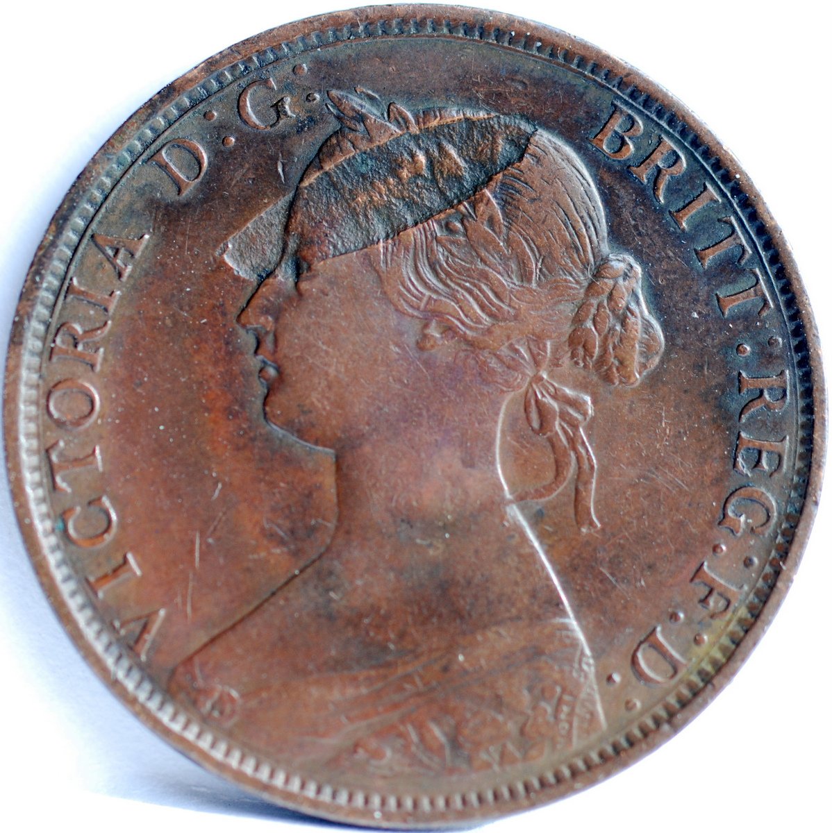 1864-New-Brunswick-One-Cent-...with-A-Planchet-Flaw