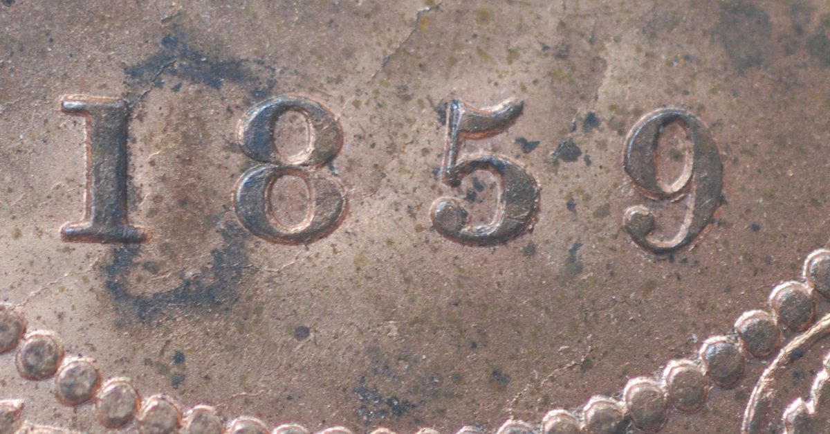 1859-Cent...with-A-Nice-Repunched-9....for-The-Aspiring-59-Ers..