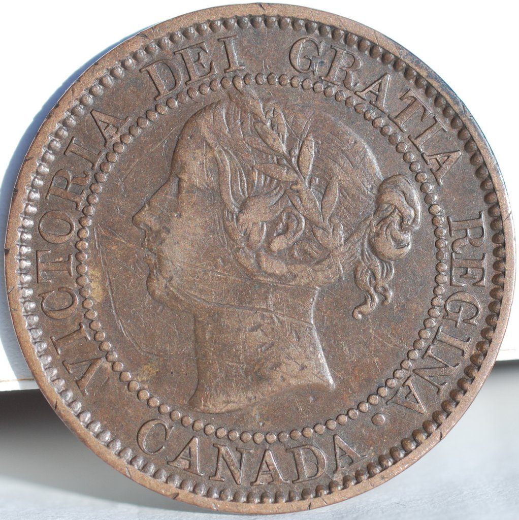 Canada-1c-1858---Full-Vine-Variety-AU-58