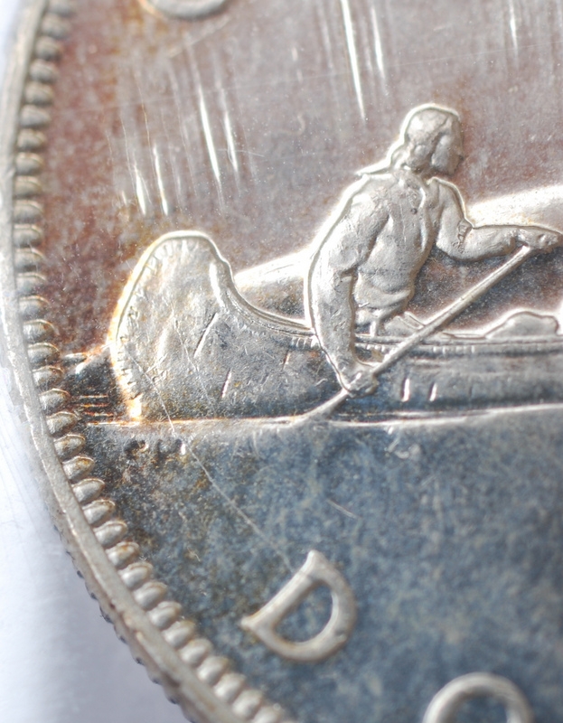 1951-Arnprior-Dollar-With-Canoe-Die-Cracks..