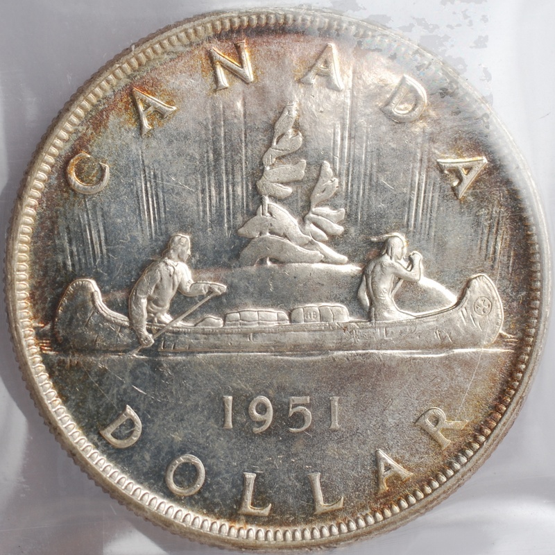 1951-Arnprior-Dollar-With-Canoe-Die-Cracks..