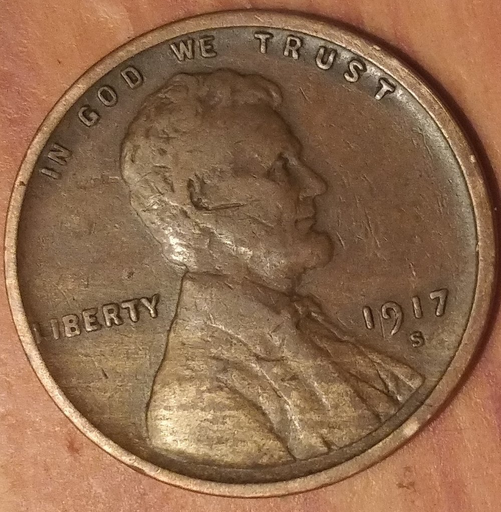 1917-S-Lincoln-Wheat-Cent-Lamination-Error