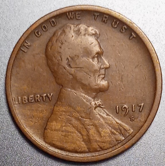 1917-S-Lincoln-Wheat-Cent-Lamination-For-Grading