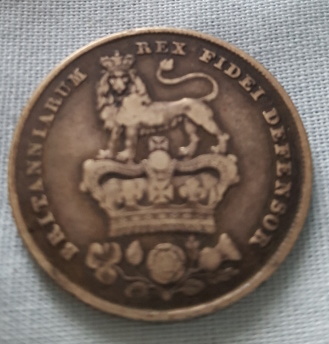 1826-George-IV-Shilling,-Strike-Error-?
