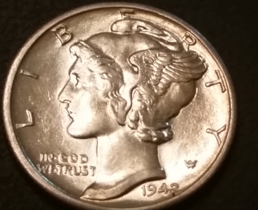 1942/1--D-FSB-Mercury-Dime-Ch/Bu----Grading-Assistance
