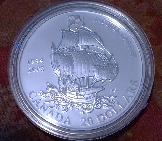 2009-$20-Silver-Coin---475th-Anniversary-Of-Jacques-Cartiers