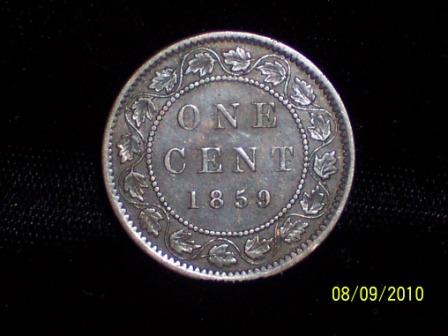 1859-Canada-Cent,-D-P,-N#9-2,-DDO-&-DDR,-W/-Die-Break