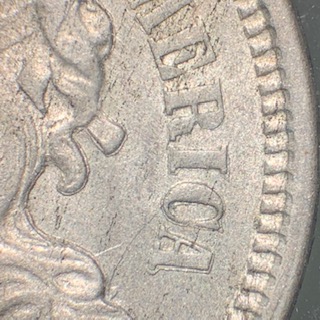1866-3-Cent-Cu/Ni-With-Obverse/Reverse-Clashing